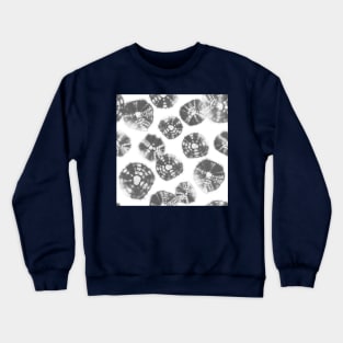 Shibori Kumo tie dye gray dots over white Crewneck Sweatshirt